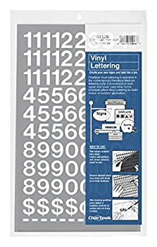 【中古】【輸入品・未使用】(1.9cm High%カンマ% White) - Chartpak Self-Adhesive Vinyl Numbers%カンマ% 1.9cm High%カンマ% White%カンマ% 222 per Pack (01126)