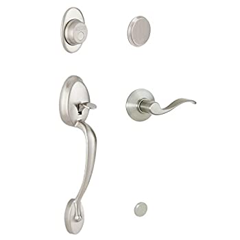 【中古】【輸入品・未使用】Schlage F93PLY619ACCLH Plymouth Inactive Handleset with Accent Left-handed Lever%カンマ% Satin Nickel [並行輸入品]