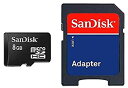 【中古】【輸入品・未使用】サンディスク SanDisk microSDHC 8GB クラス4 SDアタプタ付 並行輸入 バルク品