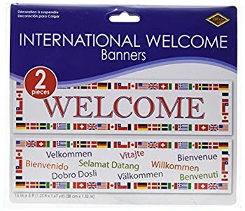 【中古】【輸入品・未使用】Beistle 世界国旗 International Welcome Banners マルチカラー 57899