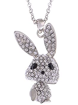 【中古】【輸入品・未使用】アリランSilvery ToneクリスタルラインストーンBobbleアニメBunny Rabbitペンダントネックレス 【中古】【輸入品・未使用】アリランSilvery ToneクリスタルラインストーンBobbleアニメBunny Rabbitペンダントネックレス