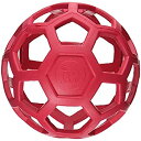 【中古】【輸入品・未使用】JW Pet(JWペット)犬用おもちゃ ホーリーローラーボール Lサイズ レッド