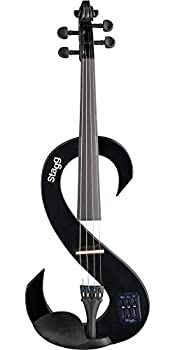 【中古】【輸入品・未使用】EVN 4/4BK サイレントバイオリンセット Stagg社 Black【並行輸入】