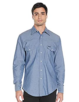 【中古】【輸入品・未使用】Wrangler(ラングラー)メンズ オーセンティックなカウボーイカット ウエスタンワークシャツ 長袖 US サイズ: 17 - 36 カラー: ブルー
