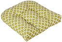 yÁzyAiEgpzPillow Perfect Indoor/Outdoor Green/White Geometric Wicker Seat Cushions%J}% 2-Pack [sAi]