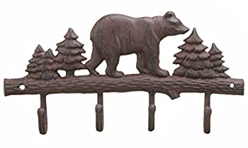 【中古】【輸入品・未使用】Cast Iron Bear壁キーラックホルダー4フックコートフックホームデコレーション