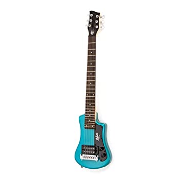 【中古】【輸入品 未使用】Hofner ヘフナー HCT-SH-BL-O Shorty Electric Travel Guitar with ギグバッグ ギターケース カンマ Blue エレキギター エレクトリックギター （並