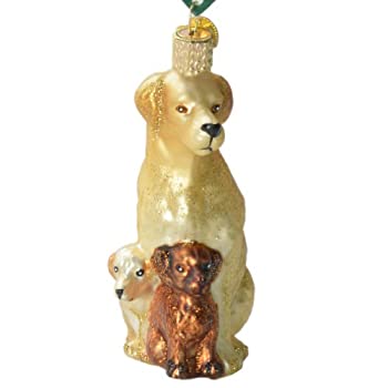 【中古】【輸入品 未使用】Old World Christmas Mama and Pups Glass Ornament