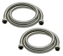 【中古】【輸入品 未使用】Fluidmaster 9WM60P2HE 2 Count 60-Inch High Efficiency Washing Machine Hose Connector. by Jensen 並行輸入品