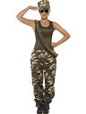 【中古】【輸入品・未使用】Khaki Camo Lady Adult Costume カーキ色の迷彩レディ大人用コスチューム♪ハロウィン♪サイズ:Small