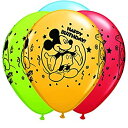 【中古】【輸入品・未使用】Mickey Mouse Happy Birthday 28cm Latex Balloons 25 count