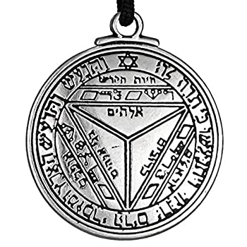 【中古】【輸入品・未使用】ピューター ソロモンの鍵 土星のペンタクル タリスマン ペンダント