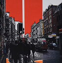 楽天スカイマーケットプラス【中古】【輸入品・未使用】3dRose LLC People Walking Along The Streets of Dublin/Ireland ブラックとホワイト 赤とオレンジのパターンを加えたマウスパッド （mp_44639_1