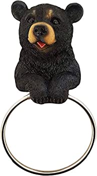 【中古】【輸入品・未使用】Hugo The Helper Black Bear Towel Holder Decoration