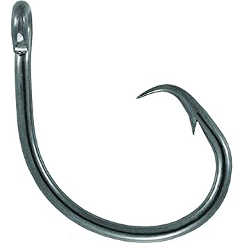 yÁzyAiEgpz([Size 1/0%J}% Pack of 10]%J}% Black Nickel) - Mustad UltraPoint Demon Perfect Offset Circle 1 Extra Strong Hook with Kirbed Point