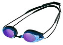【中古】【輸入品・未使用】Arena Tracks Mirrored Racing Goggles - Black/Blue サイズ M