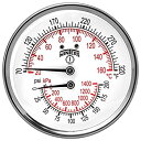 【中古】【輸入品・未使用】Winters TTD Series Steel Dual Scale Tridicator Thermometer with 2 S...