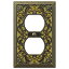 【中古】【輸入品・未使用】Amerelle 65DAB Filigree Cast Metal 1 Duplex Outlet Wall Plate%カンマ% ..