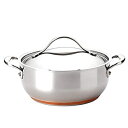 【中古】【輸入品・未使用】(3.8l) - Anolon Nouvelle Copper Stainless Steel 3.8l Covered Casser...