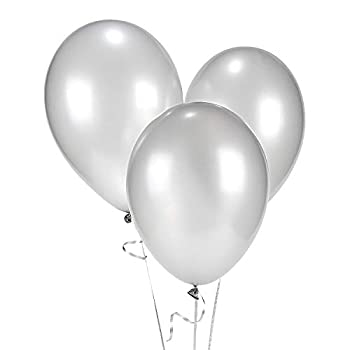 【中古】【輸入品 未使用】Fun Express 28cm Silver Metallic Balloons (2 Dozen) 並行輸入品