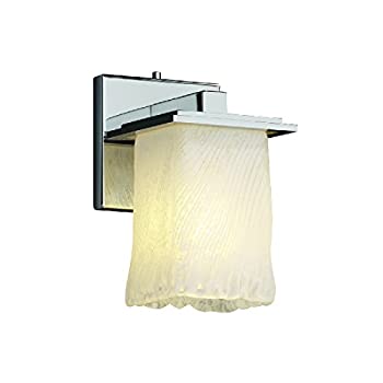 Justice Design Group Lighting GLA867126WHTWCROM Montana One Light Wall Sconce by Justice Design Group Lighting