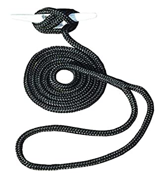 Invincible Marine 4.6m Double Braid Nylon Dock Line%カンマ% 1.3cm by 4.6m%カンマ% Black