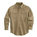 【中古】【輸入品・未使用】(カーハート) Carhartt メンズ ツイルシャツ　耐炎性 軽量 US サイズ: M カラー: ブラウン