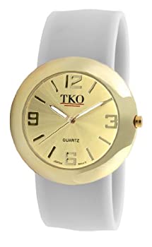yÁzyAiEgpzTKO ORLOGI Women 's tk614-gwt Gold Slap Metal White Watch