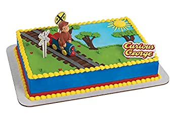【中古】【輸入品 未使用】Curious George Train Cake Decorating Topper Kit by Cake Decorating Toy 並行輸入品