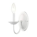 【中古】【輸入品・未使用】Livex Lighting 4151-03 Williamsburg 1ライト 壁取り付け用燭台 ホワイト(3)