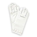 【中古】【輸入品・未使用】宗教的なギフト My Holy First Communion ドレスアクセサリー ホワイトサテン手袋 バラのつぼみトリム付き