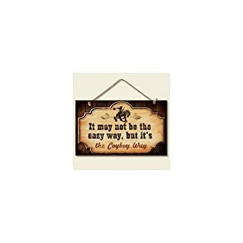 šۡ͢ʡ̤ѡNew Funny Cowboy WAY Sign Western Plaque Decor Horse Acce...