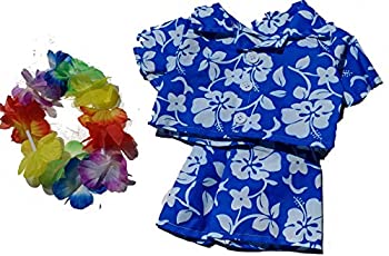 【中古】【輸入品・未使用】Hawaiian Boy w/Flower Lei Teddy Bear Clothes Outfit Fits Most 14%ダブルクォーテ% - 18%ダブルクォーテ% Build-a-bear and Make Your Own Stuffed Anim(3)