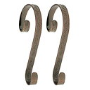 【中古】【輸入品・未使用】(Oil-Rubbed Bronze Holly) - Stocking Scrolls 2 Pack - Oil-Rubbed Bronze Holly