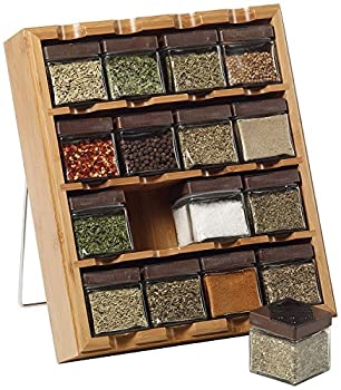 【中古】【輸入品・未使用】Kamenstein Bamboo Inspirations 16-Cube Spice Rack with Free Spice Refi..