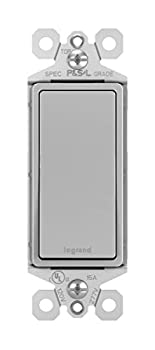 Legrand-Pass & Seymour TM870GRYCC10 Decorator Switch%カンマ% Single Pole%カンマ% 15-Amp 120/277-Volt with Ground%カンマ% Gray by Legrand-Pass &
