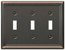 【中古】【輸入品・未使用】AmerTac 149TTTDB Chelsea Steel Triple Toggle Wallplate%カンマ% Aged Bronze by Amertac [並行輸入品]