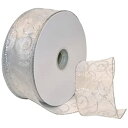 【中古】【輸入品・未使用】Morex Ribbon Swirl Wired Sheer Glitter Ribbon%カンマ% 2-1/2-Inch by 50...