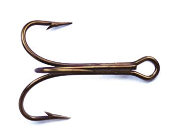 šۡ͢ʡ̤ѡ([Size 10/0%% Pack of 5]%% Bronze) - Mustad 3551 Classic Treble Standard Strength Fishing Hooks - Tackle for Fishing Equipment
