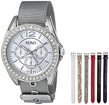 【中古】【輸入品・未使用】[女性用腕時計]XOXO Women's XO9053 Rhinsetone-Accented Watch with Interchangeable Straps[並行輸入品]【メーカー名】XOXO【メーカー型番】XO9053AZ【ブランド名】【商品説明】[女性用腕時計]XOXO Women's XO9053 Rhinsetone-Accented Watch with Interchangeable Straps[並行輸入品]当店では初期不良に限り、商品到着から7日間は返品を 受付けております。こちらは海外販売用に買取り致しました未使用品です。買取り致しました為、中古扱いとしております。他モールとの併売品の為、完売の際はご連絡致しますのでご了承下さい。速やかにご返金させて頂きます。ご注文からお届けまで1、ご注文⇒ご注文は24時間受け付けております。2、注文確認⇒ご注文後、当店から注文確認メールを送信します。3、配送⇒当店海外倉庫から取り寄せの場合は10〜30日程度でのお届けとなります。国内到着後、発送の際に通知にてご連絡致します。国内倉庫からの場合は3〜7日でのお届けとなります。　※離島、北海道、九州、沖縄は遅れる場合がございます。予めご了承下さい。お電話でのお問合せは少人数で運営の為受け付けておりませんので、メールにてお問合せお願い致します。営業時間　月〜金　10:00〜17:00お客様都合によるご注文後のキャンセル・返品はお受けしておりませんのでご了承下さい。