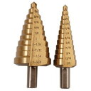 【中古】【輸入品 未使用】Warrior 2 Piece Titanium Nitride Coated High Speed Steel Step Drill Bits by Harbor Freight Tools