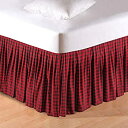 【中古】【輸入品・未使用】ラグジュアリーキルト、Timberline Queen Bed Skirt レッド 84647.6080