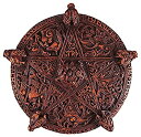 yÁzyAiEgpzLarge Knotwork Pentacle Wall Plaque Wood Finish