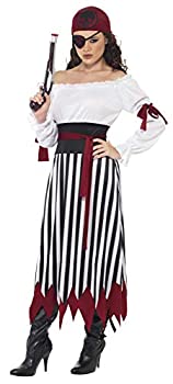 šۡ͢ʡ̤ѡSmiffys Women's White/Black Pirate Lady Costume - Us Dres...