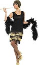 【中古】【輸入品 未使用】Smiffys Women 039 s Black 1920s Fringed Flapper Costume - Us Dress 10-12