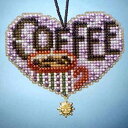 【中古】【輸入品・未使用】Love Coffee ビーズ カウントクロスステッチ チャーム付きオーナメントキット ミルヒル 2013 I Love MH1631...