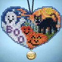 【中古】【輸入品・未使用】Love Halloweenビーズカウントクロスステッチ チャームオーナメントキット Mill Hill 2013 I Love MH...