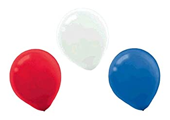 【中古】【輸入品 未使用】Amscan Patriotic Latex Balloons (72 Count) カンマ 12 カンマ Red/White/Blue by Amscan
