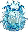 【中古】【輸入品・未使用】Aqua Blue Glass Candleholder by OK Lighting [並行輸入品]