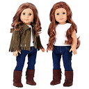 【中古】【輸入品・未使用】Siege Jacket - 4 piece outfit - jacket%カンマ% tank top%カンマ% jeans and boots - 18 inch Doll Clothes - (doll not included)